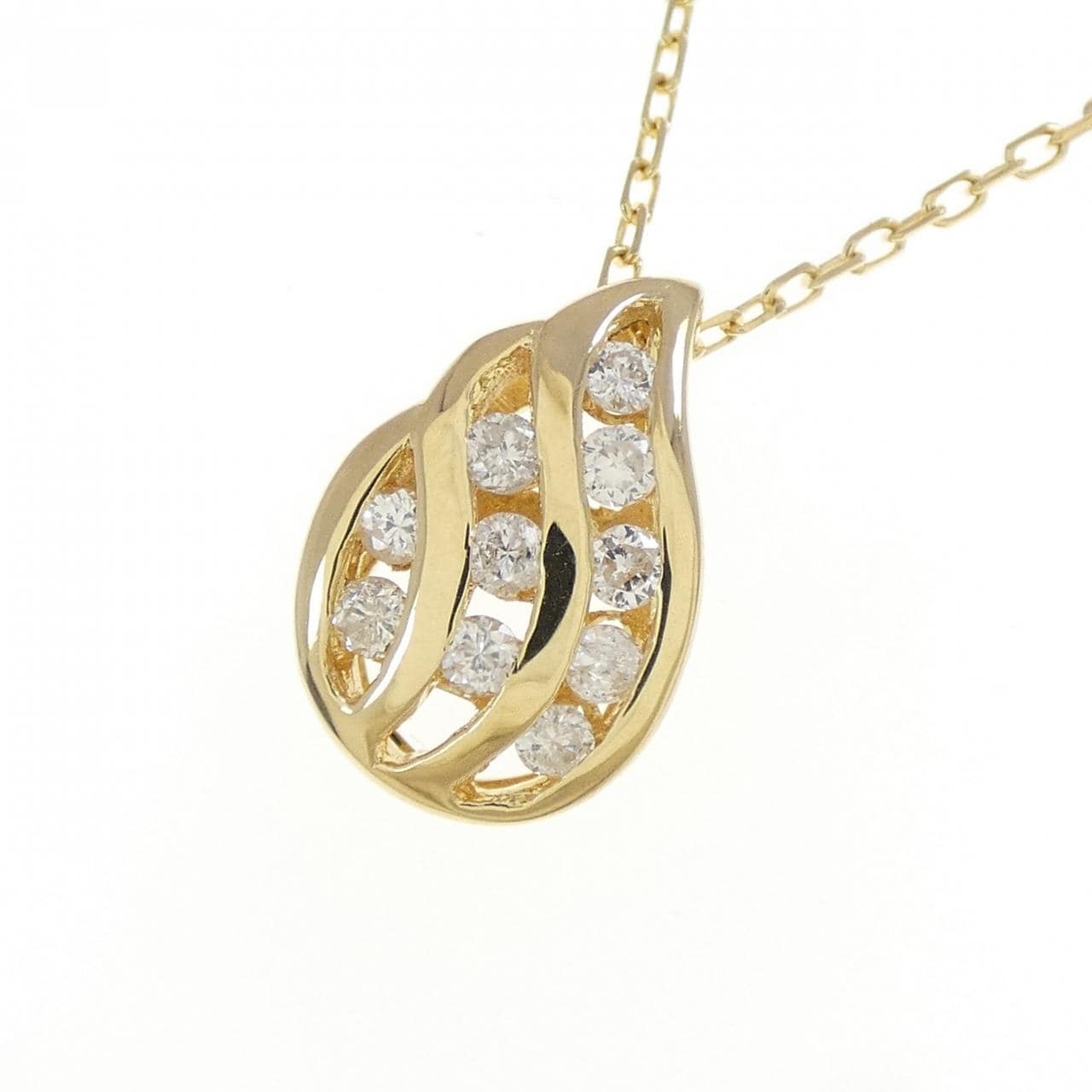 18KYG/K18YG ダイヤモンド ネックレス