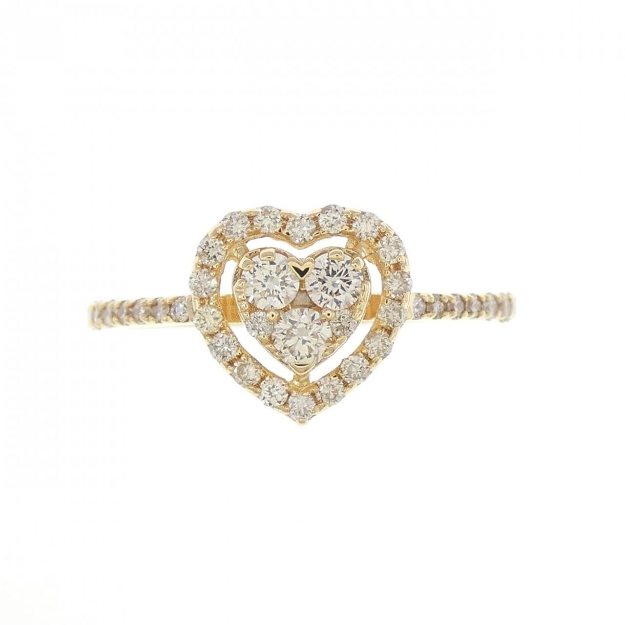 K18YG heart Diamond ring 0.40CT