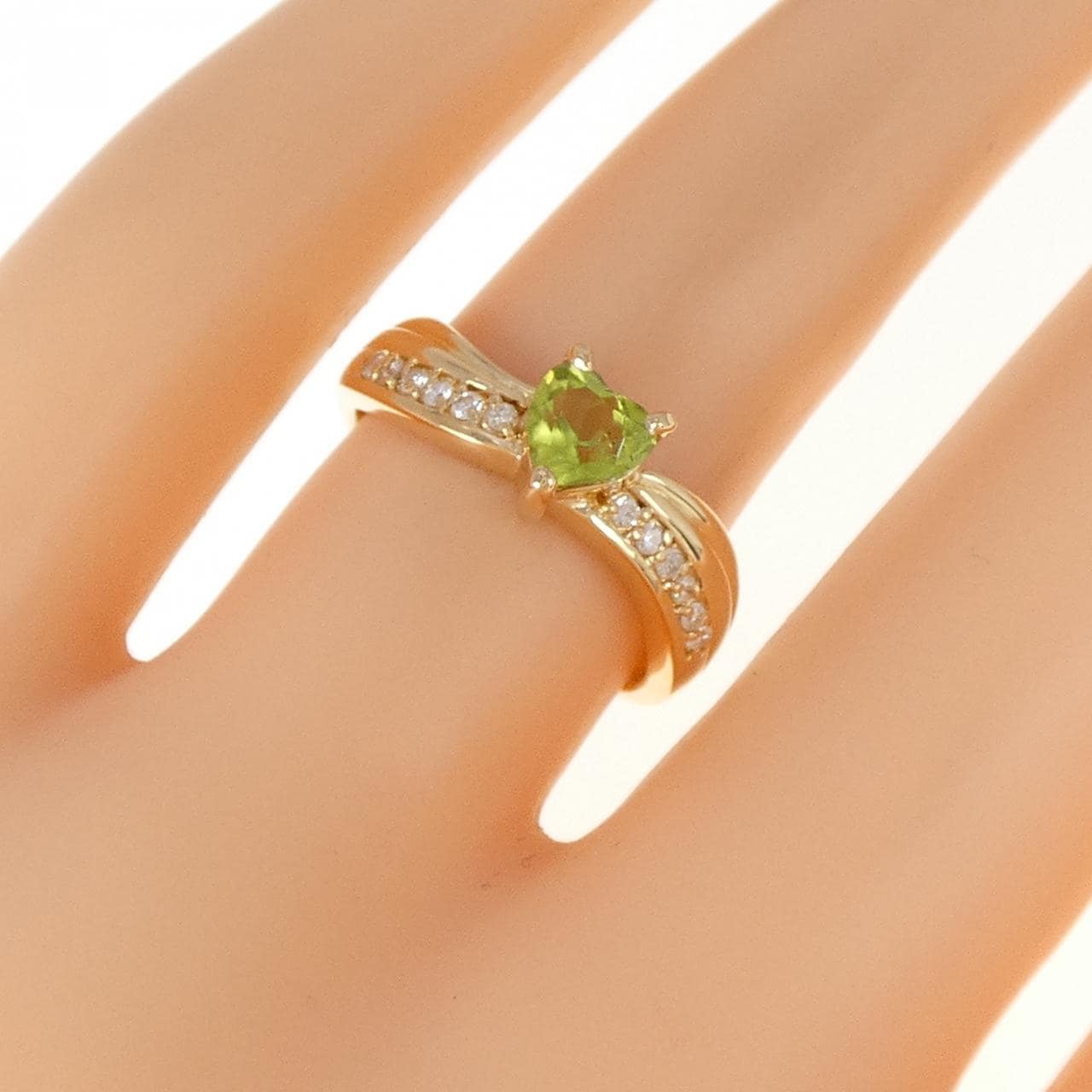 コメ兵｜K18YG ハート ペリドット リング｜ジュエリー｜リング