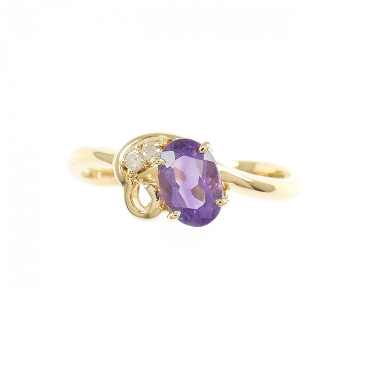 K18YG amethyst ring