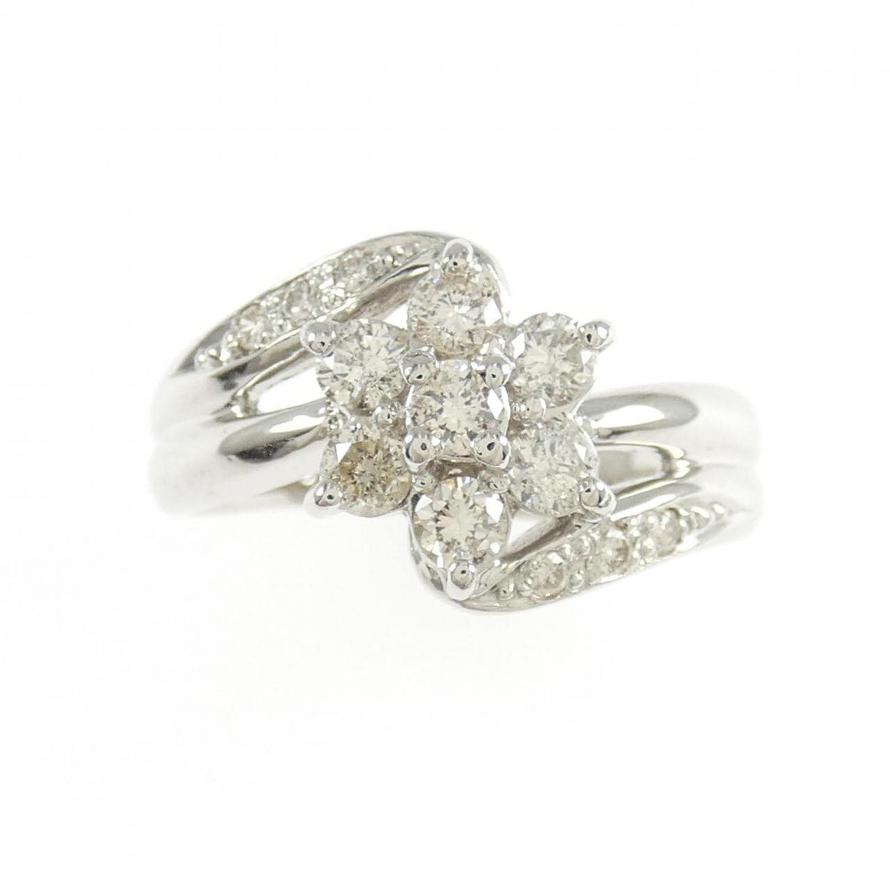 PT900 Flower Diamond Ring 0.50CT