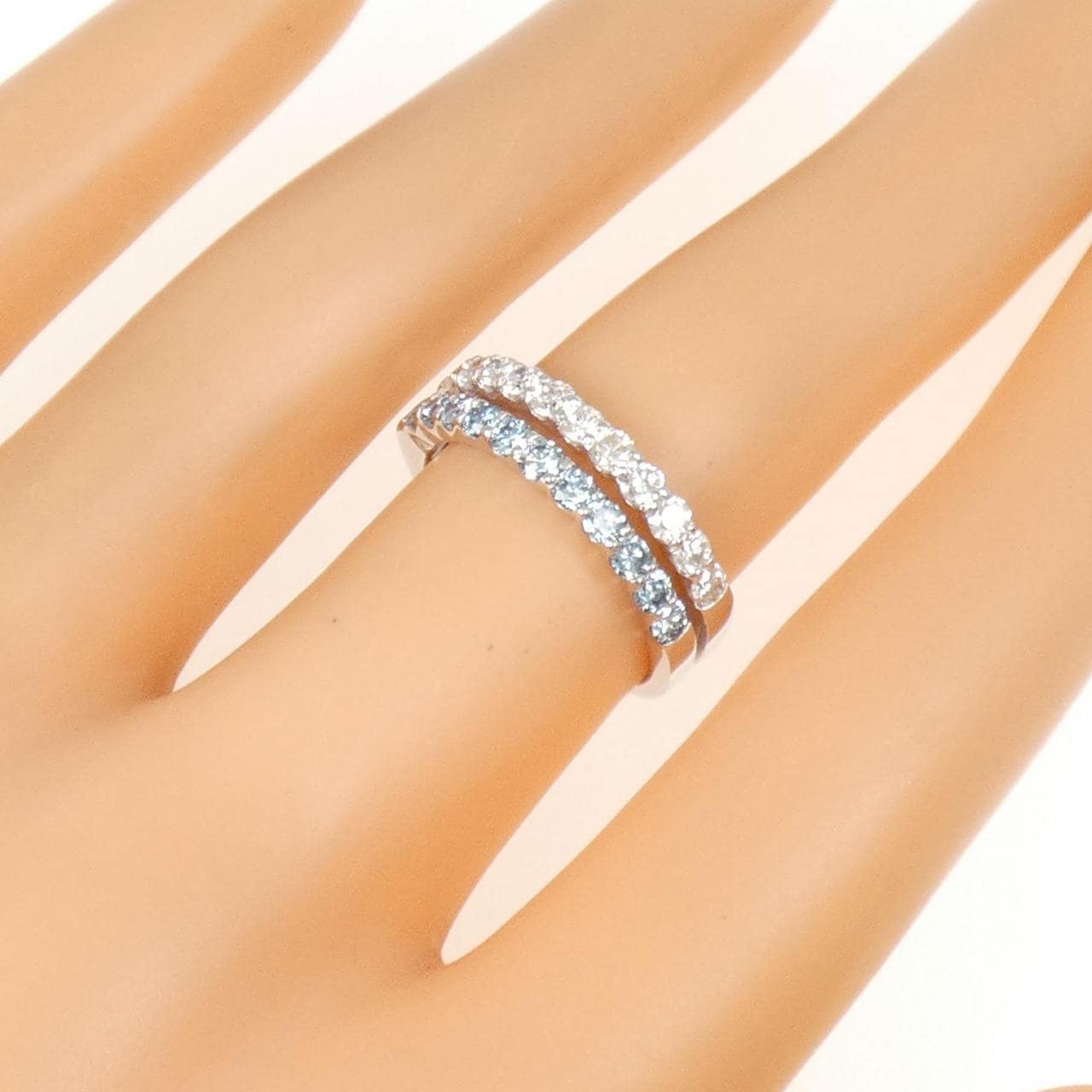 K18WG ダイヤモンド リング 1.00CT