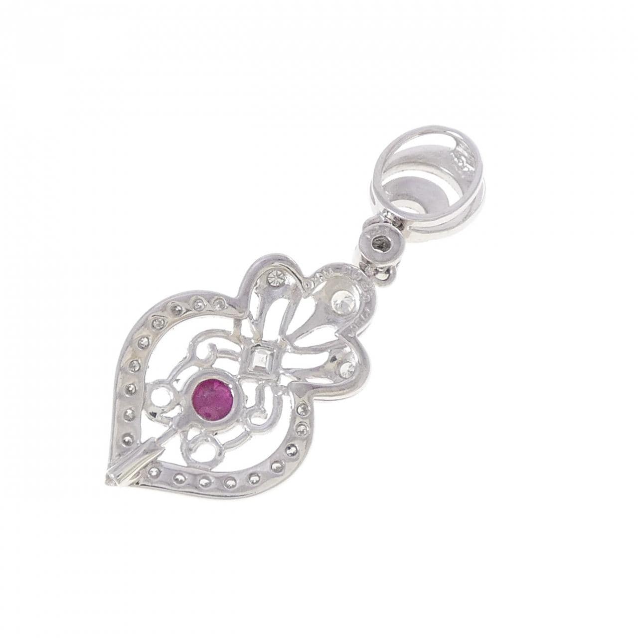 PT900 ルビー ペンダント 0.40CT