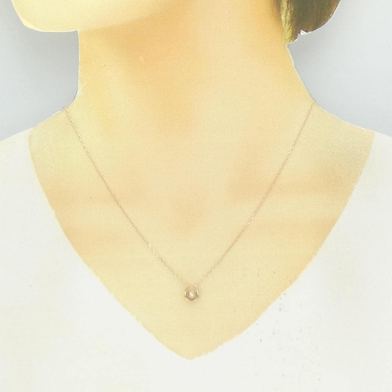 K18PG ダイヤモンド ネックレス 0.10CT
