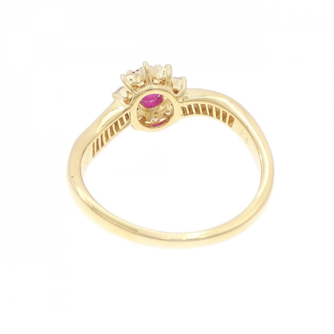 K18YG ruby ring 0.35CT