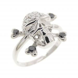 K18WG スカル  ダイヤモンド リング 0.50CT