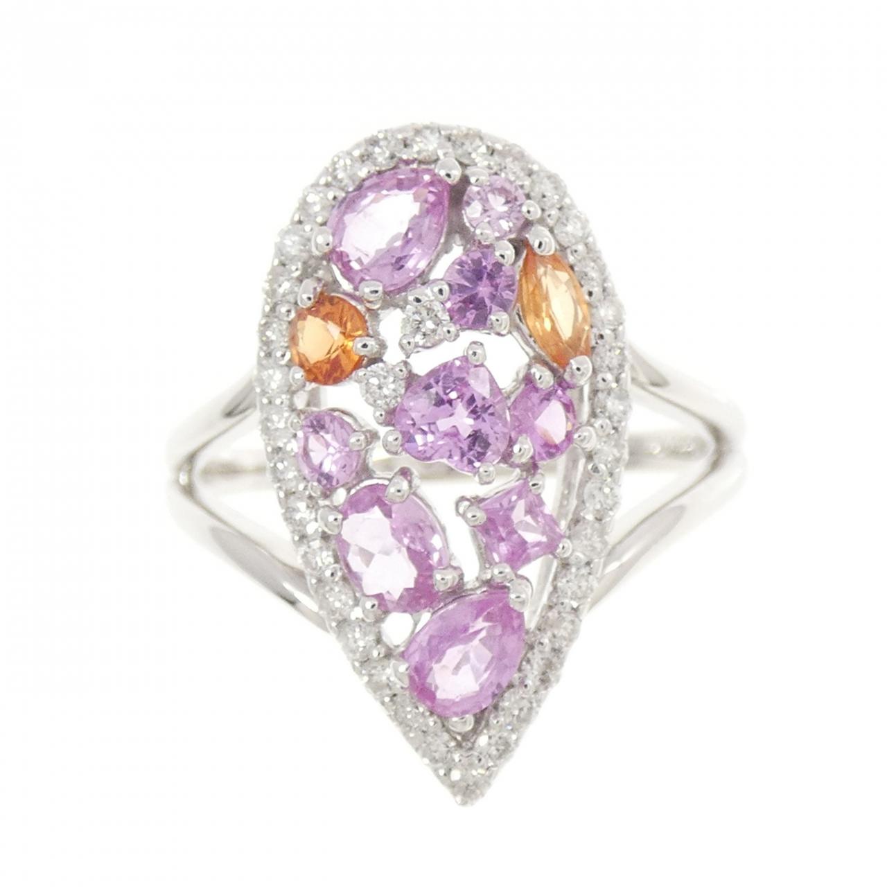 K18WG サファイヤ リング 0.87CT