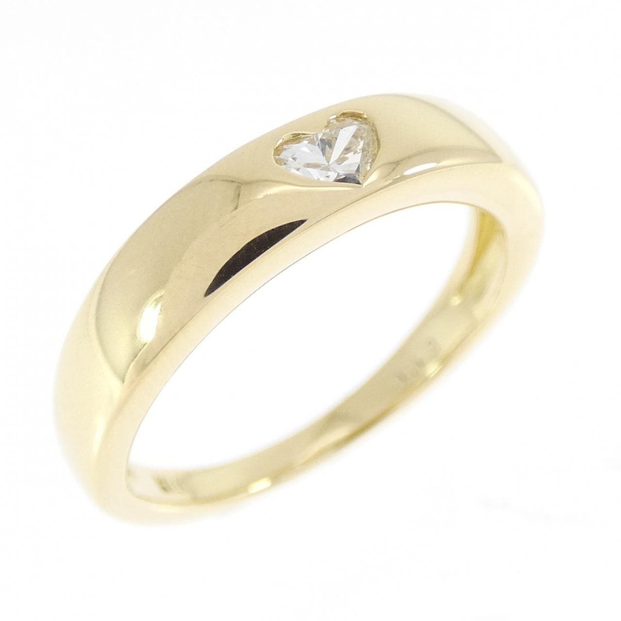 K18YG ハート ダイヤモンド リング 0.13CT