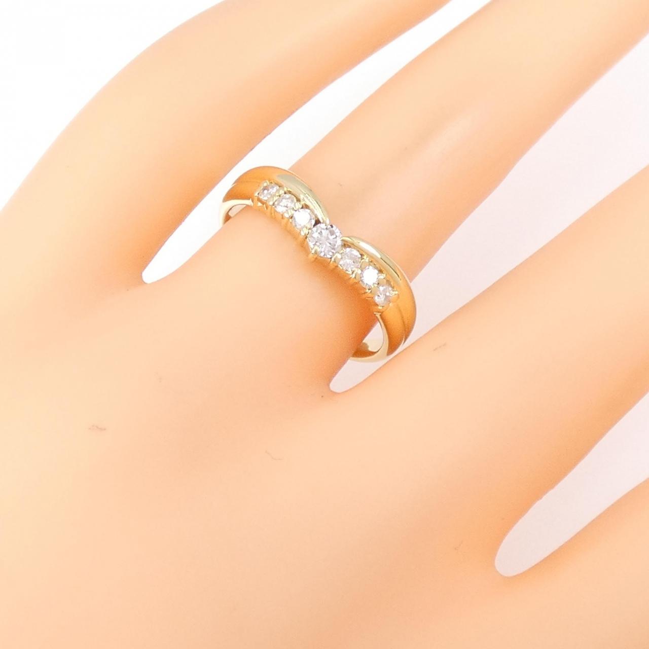 K18YG ダイヤモンド リング 0.2CT