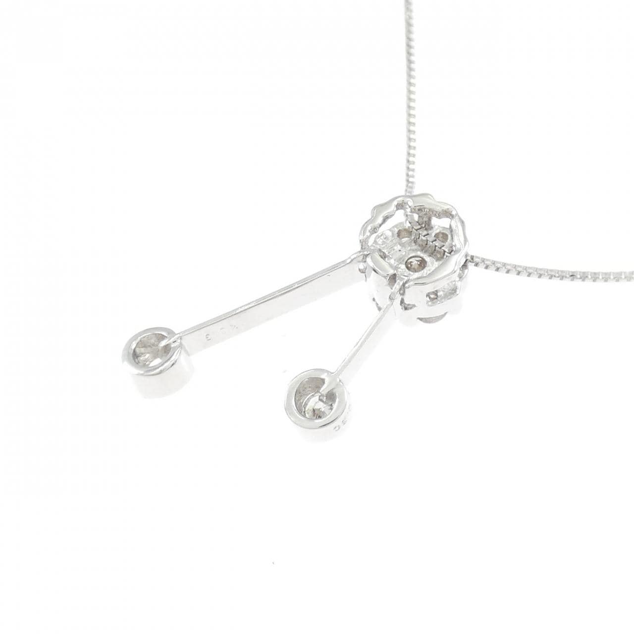 K18WG ダイヤモンド ネックレス 0.30CT