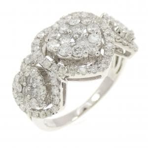 K18WG ハート ダイヤモンド リング 1.00CT