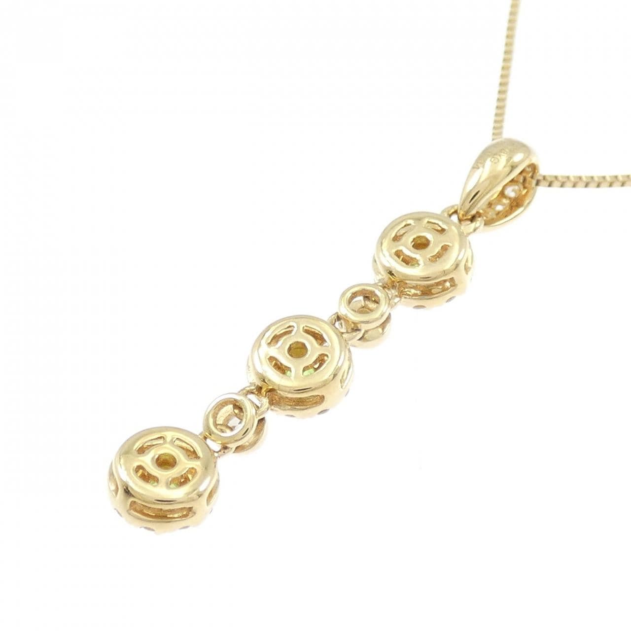 K18YG デマントイドガーネット ネックレス 0.34CT