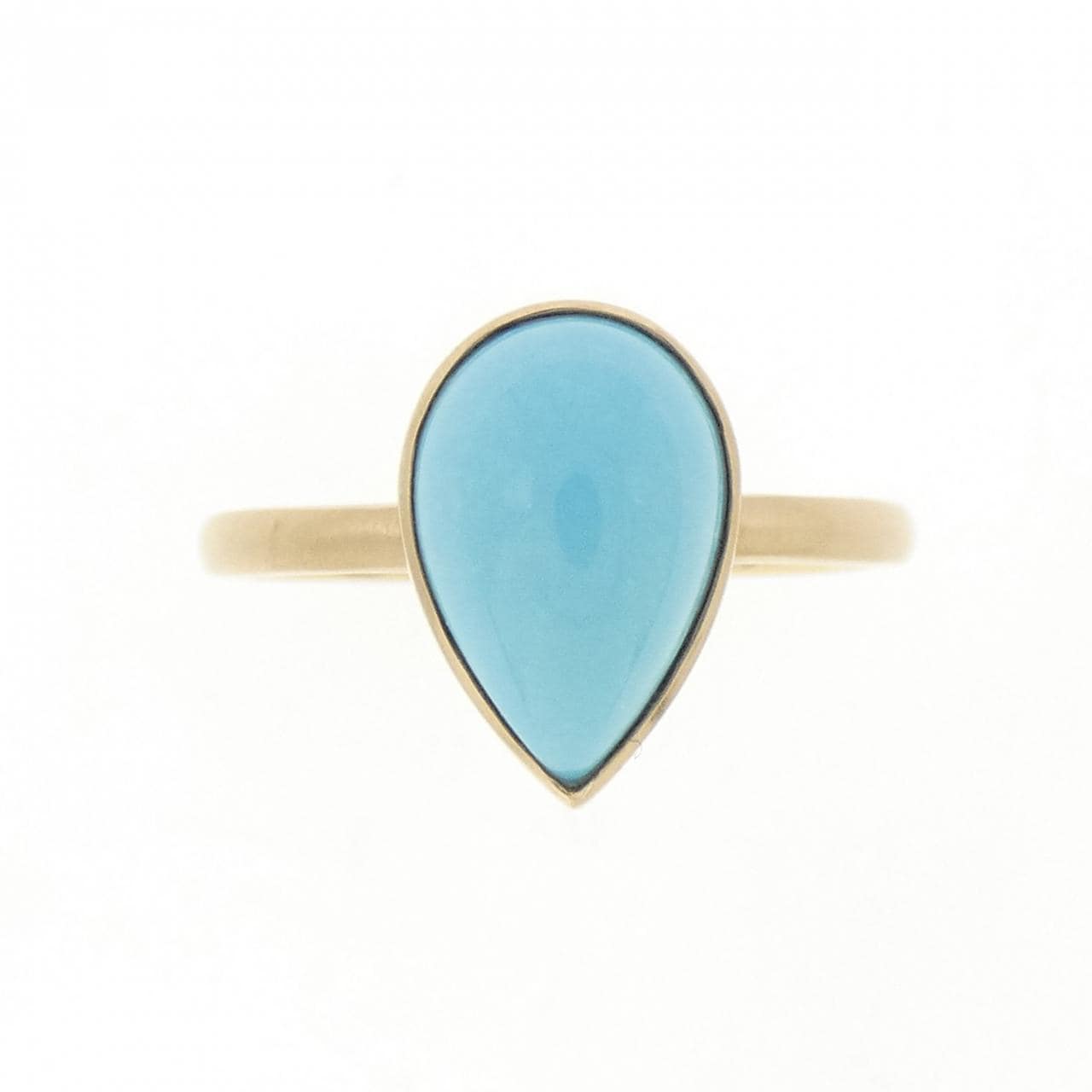 【新品】K18YG ターコイズ リング 2.44CT