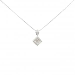 750WG/K18WG ダイヤモンド ネックレス 0.20CT