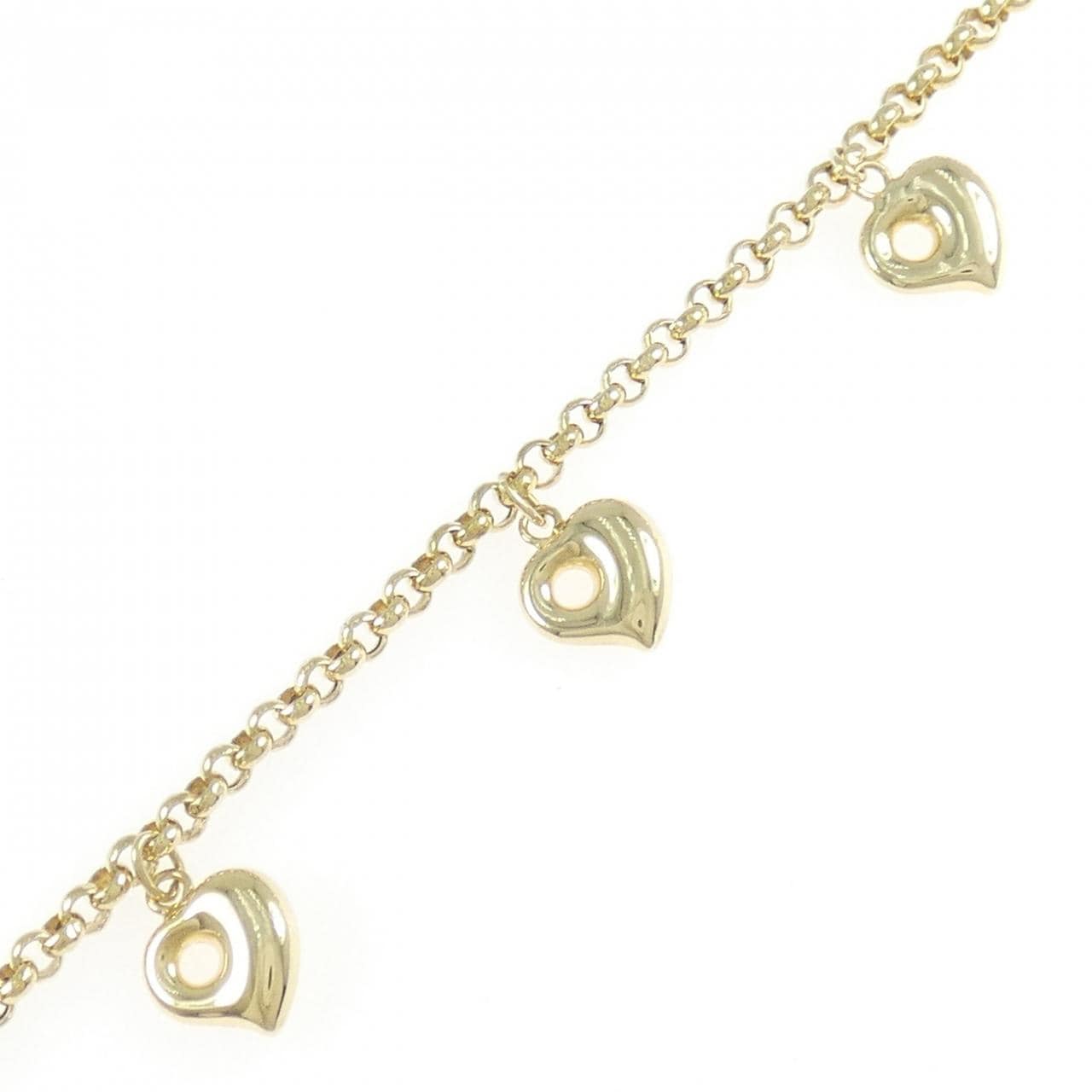 K18YG ハート ブレスレット