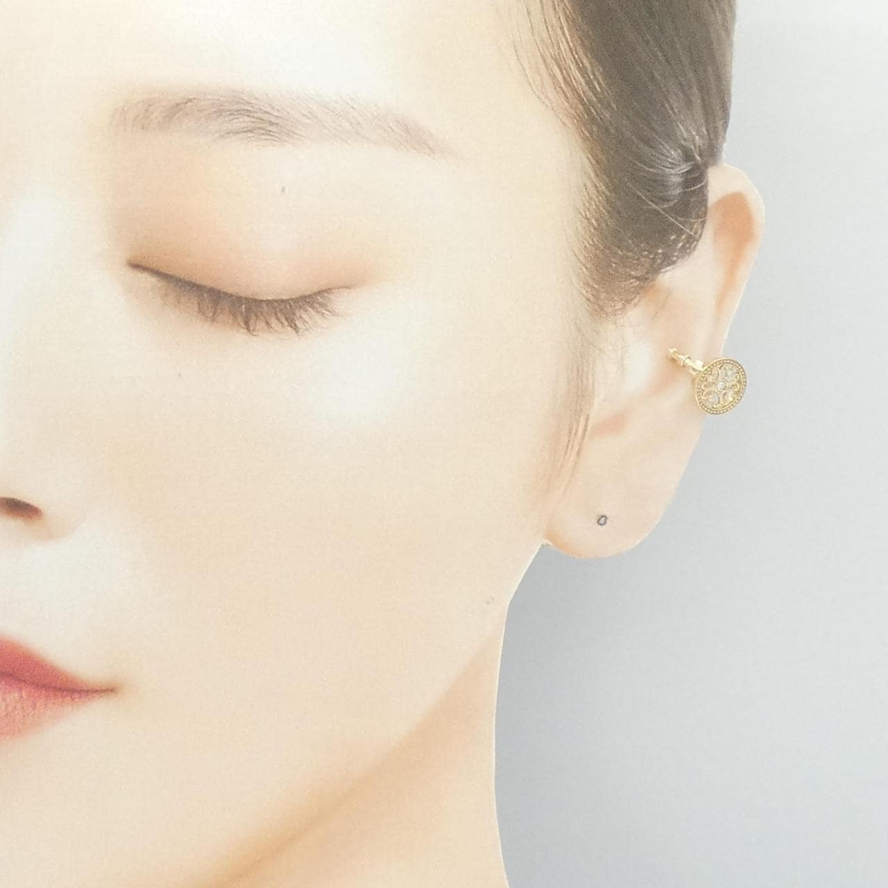 K10YG ダイヤモンド イヤーカフ 片耳