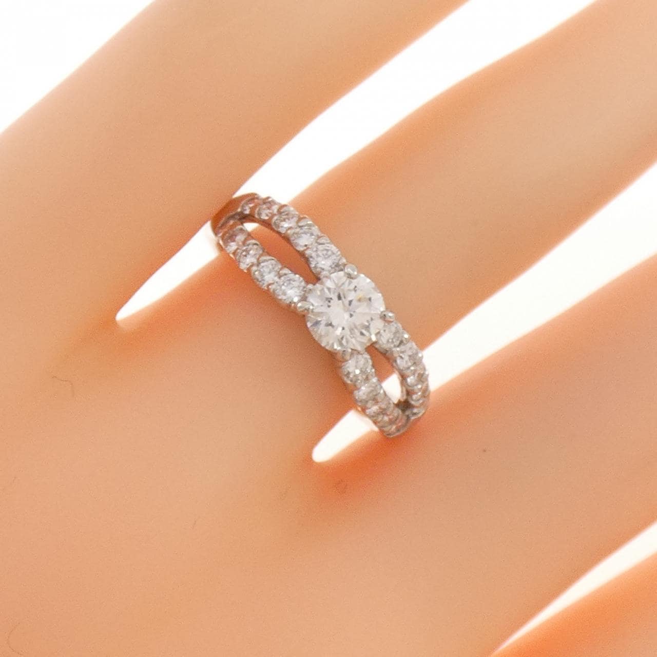 PT900 ダイヤモンド リング 0.496CT H VS2 Good