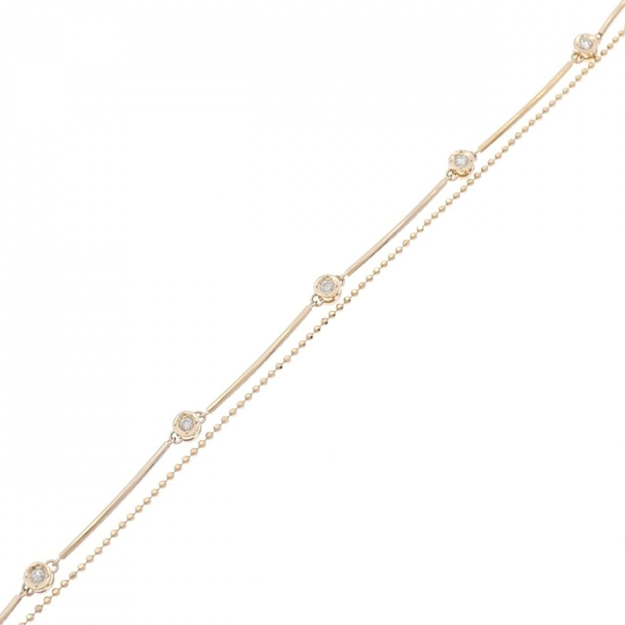 K18PG ダイヤモンド ブレスレット 0.20CT