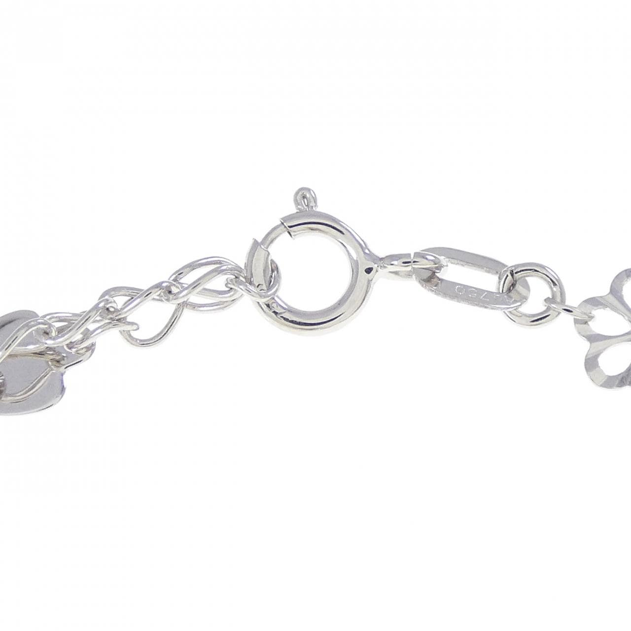 750WG フラワー ブレスレット