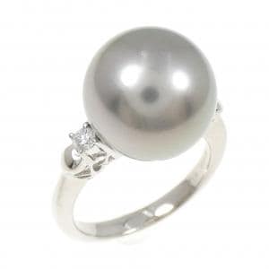 PT950 黒蝶パール リング 12.9mm