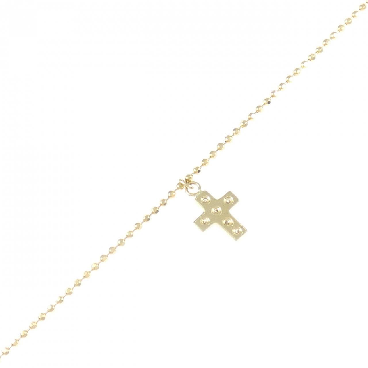 K18YG クロス ダイヤモンド ブレスレット