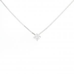 K18WG ソリティア ダイヤモンド ネックレス 0.20CT