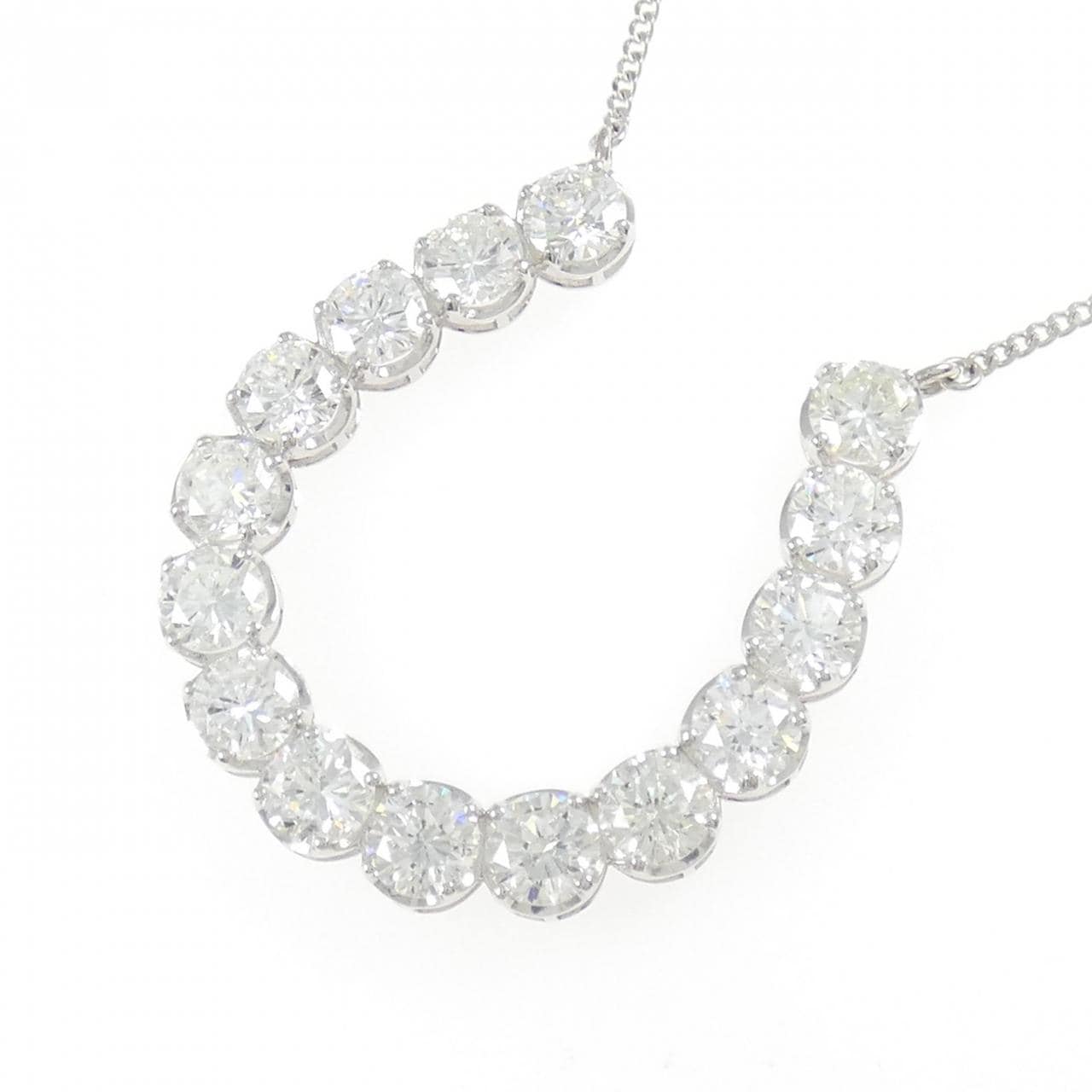 K18WG ダイヤモンド ネックレス 5.00CT