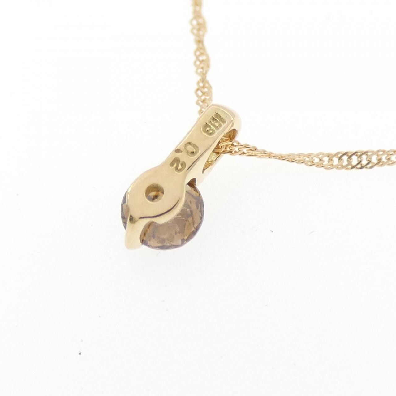 K18YG ソリティア ダイヤモンド ネックレス 0.2CT