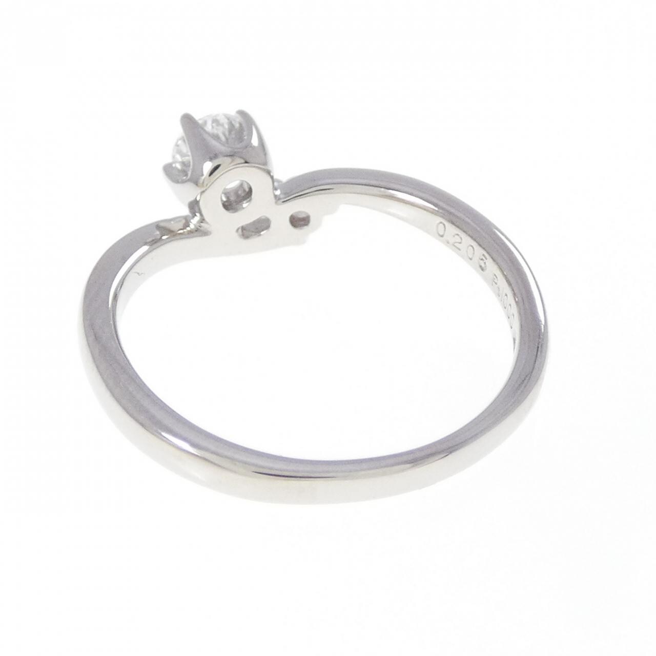 PT1000 ダイヤモンド リング 0.205CT E VS1 ファンシーカット