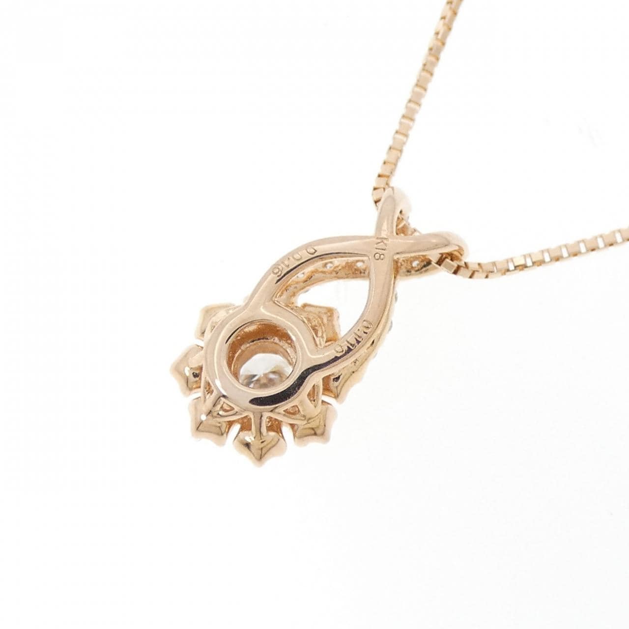 K18PG ダイヤモンド ネックレス 0.110CT
