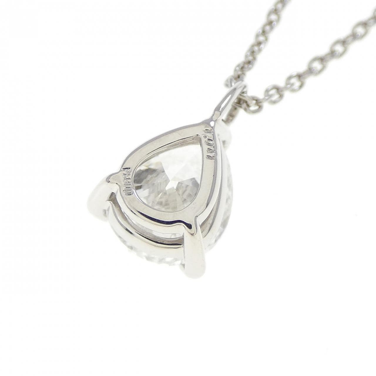 【再加工款】PT900/PT850鑽石項鍊 1.011克拉 F色 SI1淨度 梨形