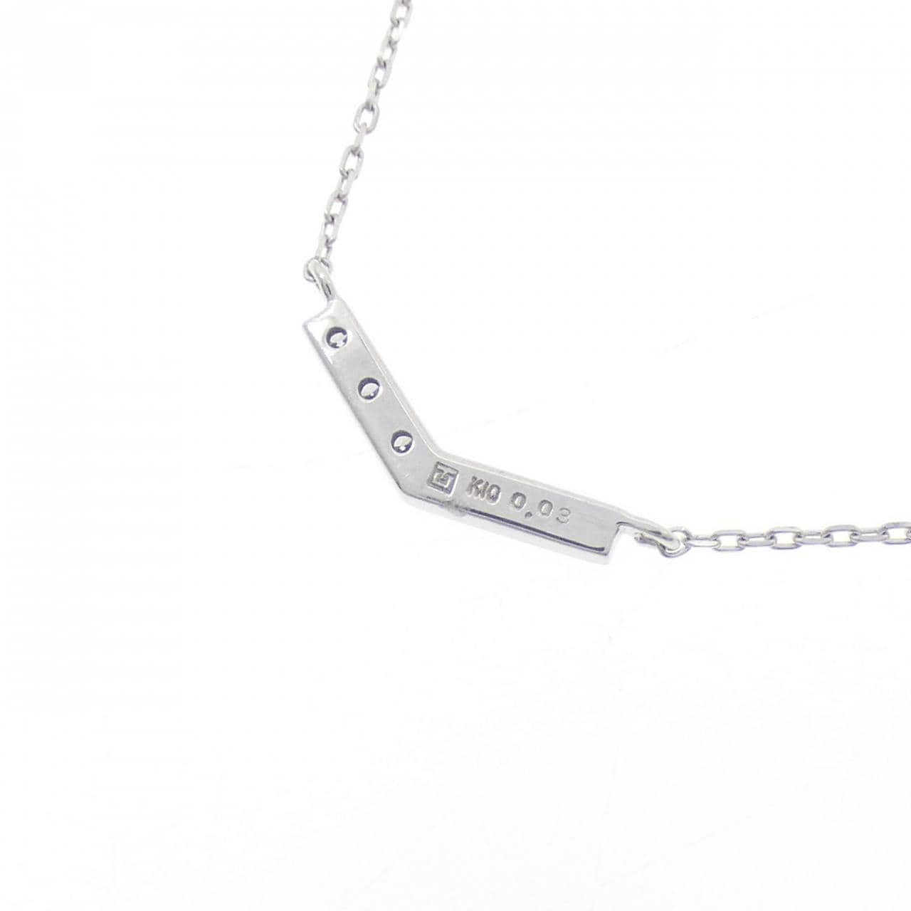 K10WG ダイヤモンド ネックレス 0.03CT