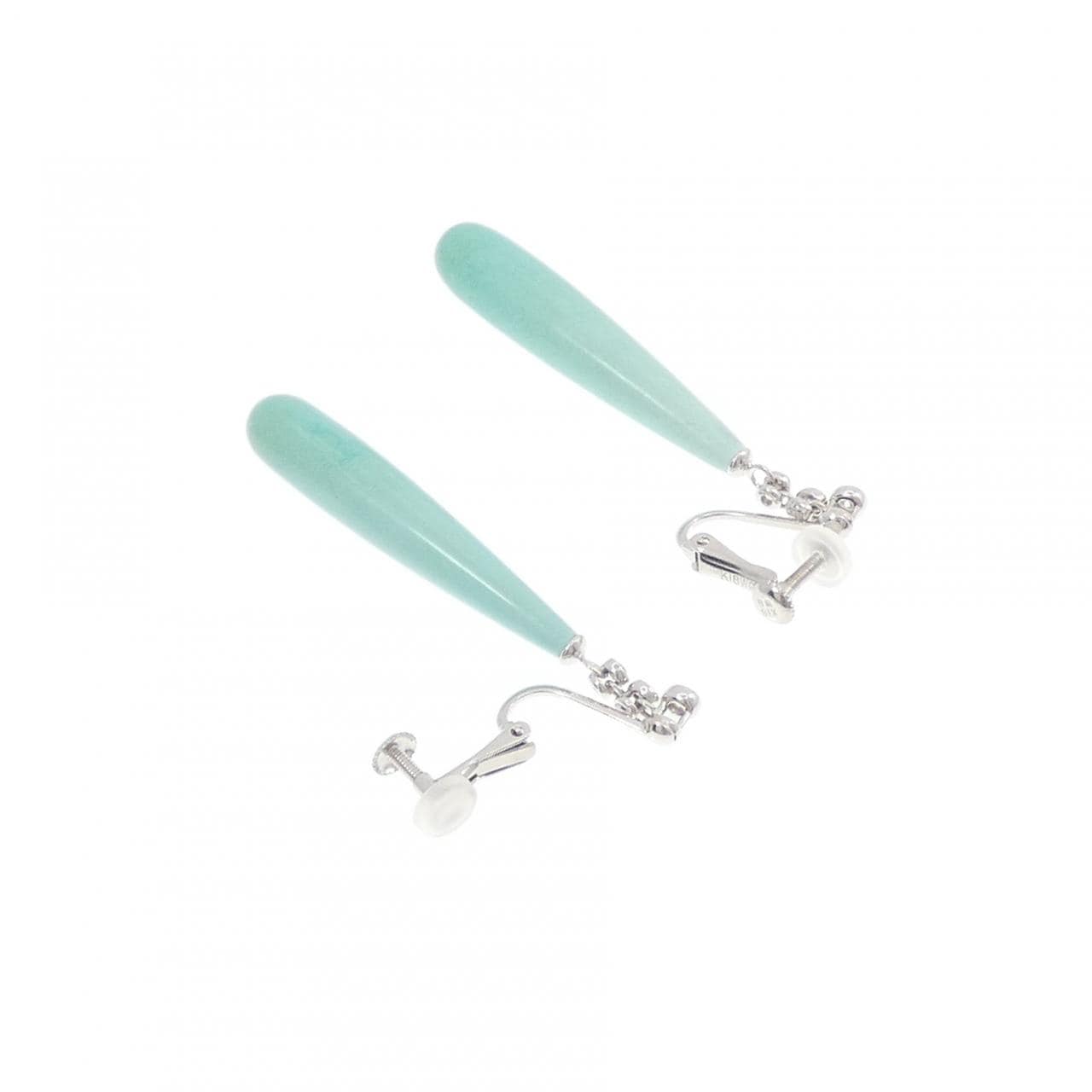 K18WG ターコイズ イヤリング