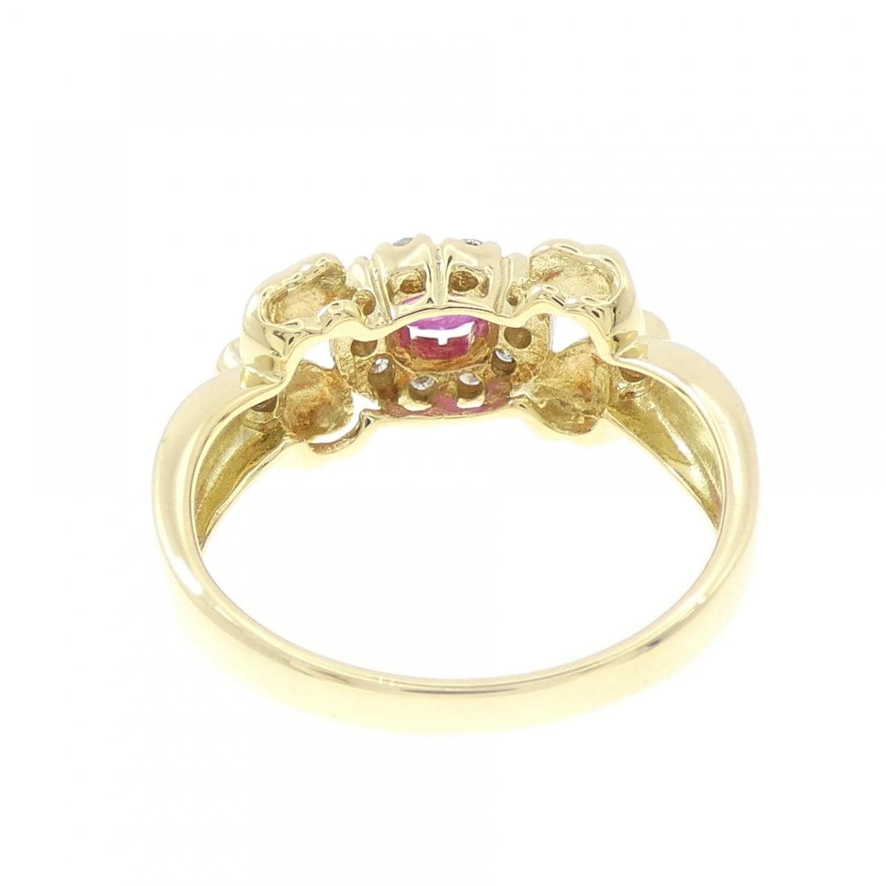 K18YG ルビー リング 0.33CT