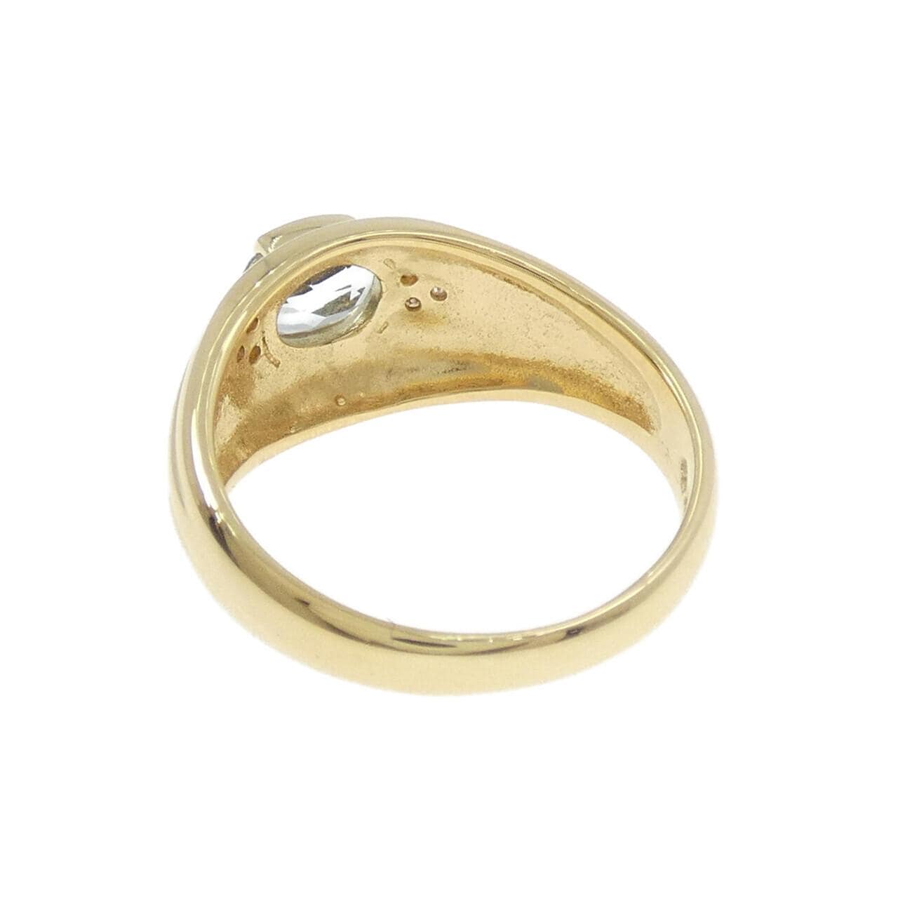 K18YG アクアマリン リング 0.61CT