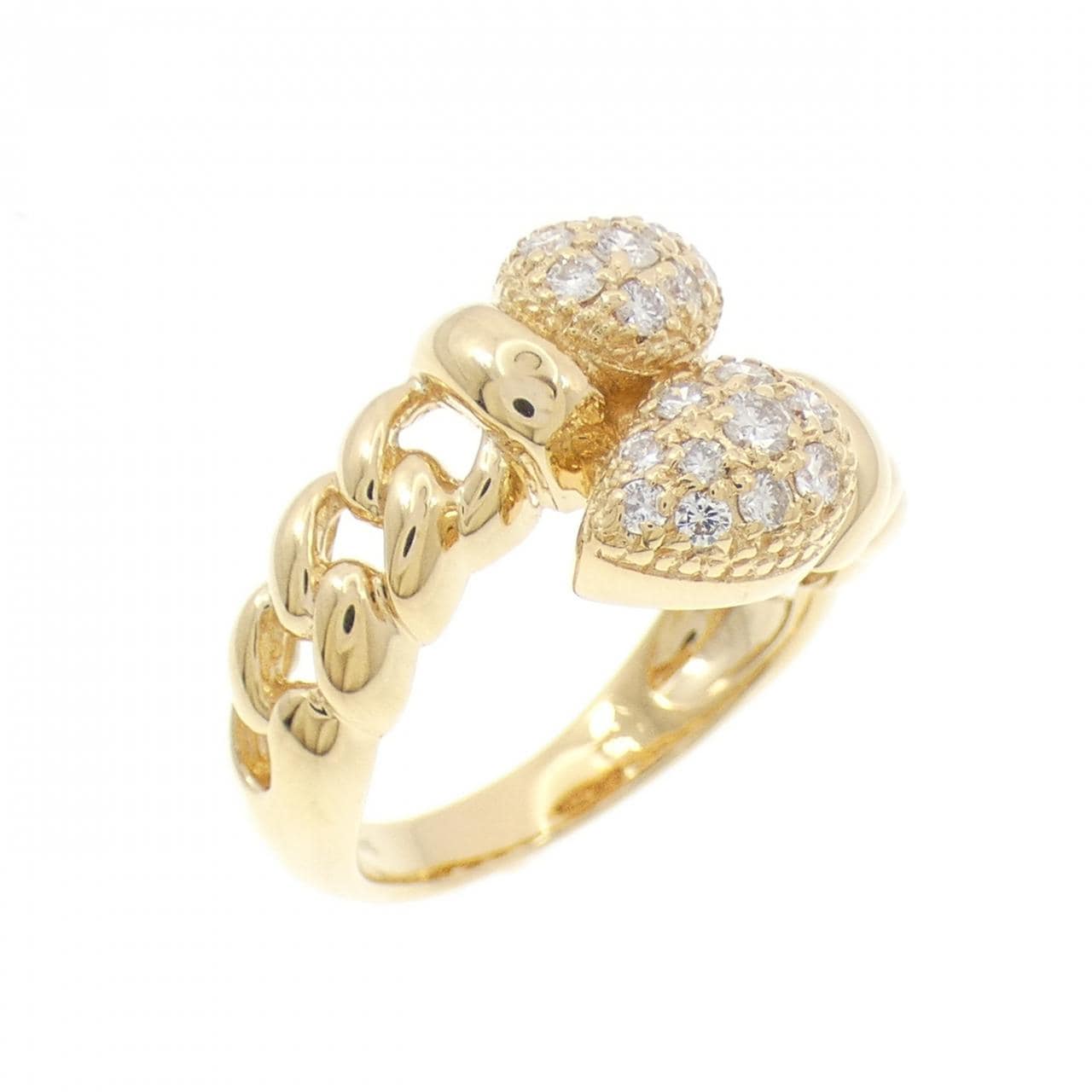K18YG Diamond Ring 0.35