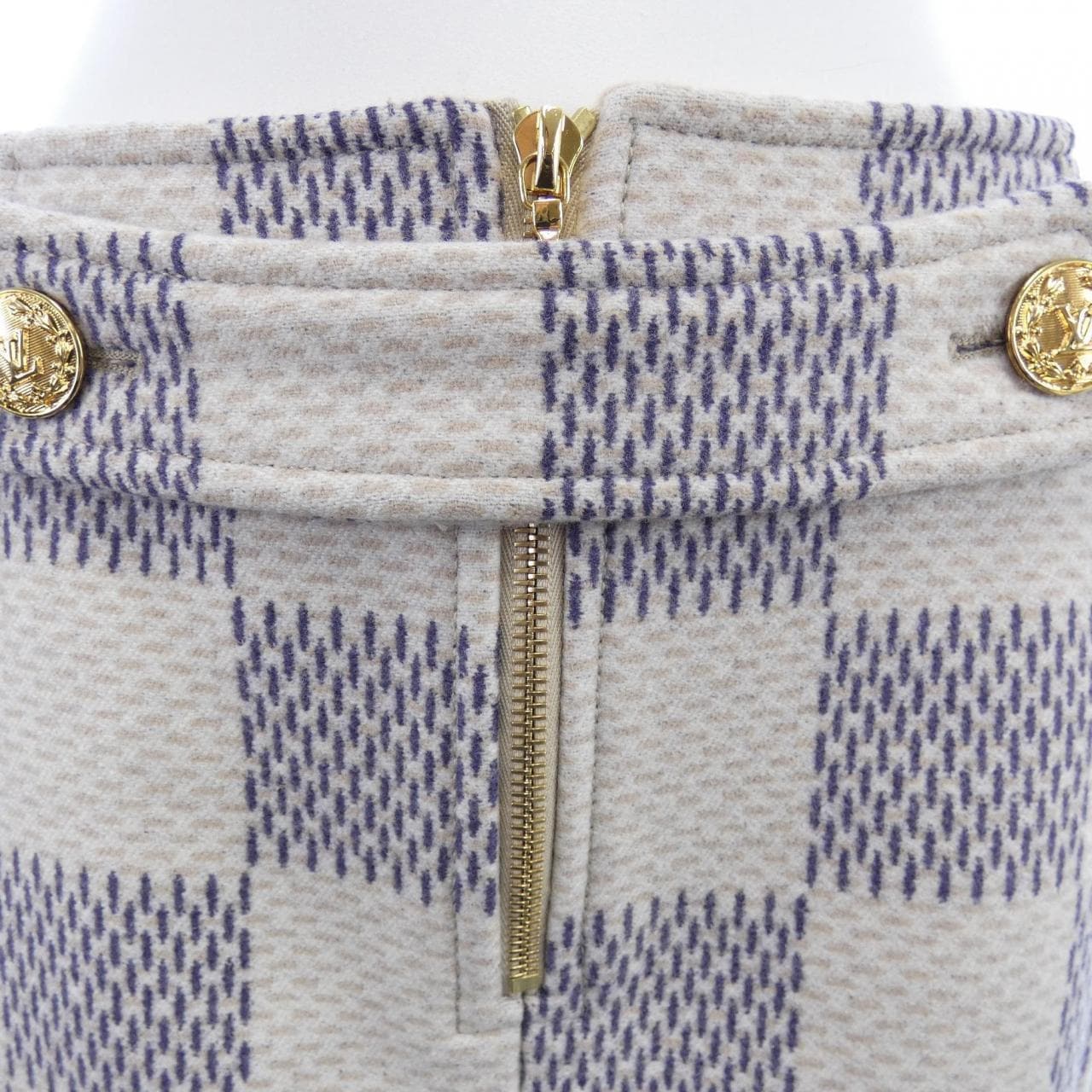 ルイヴィトン LOUIS VUITTON ダブルフェイスダミエアズール FMSK19KG1 スカート