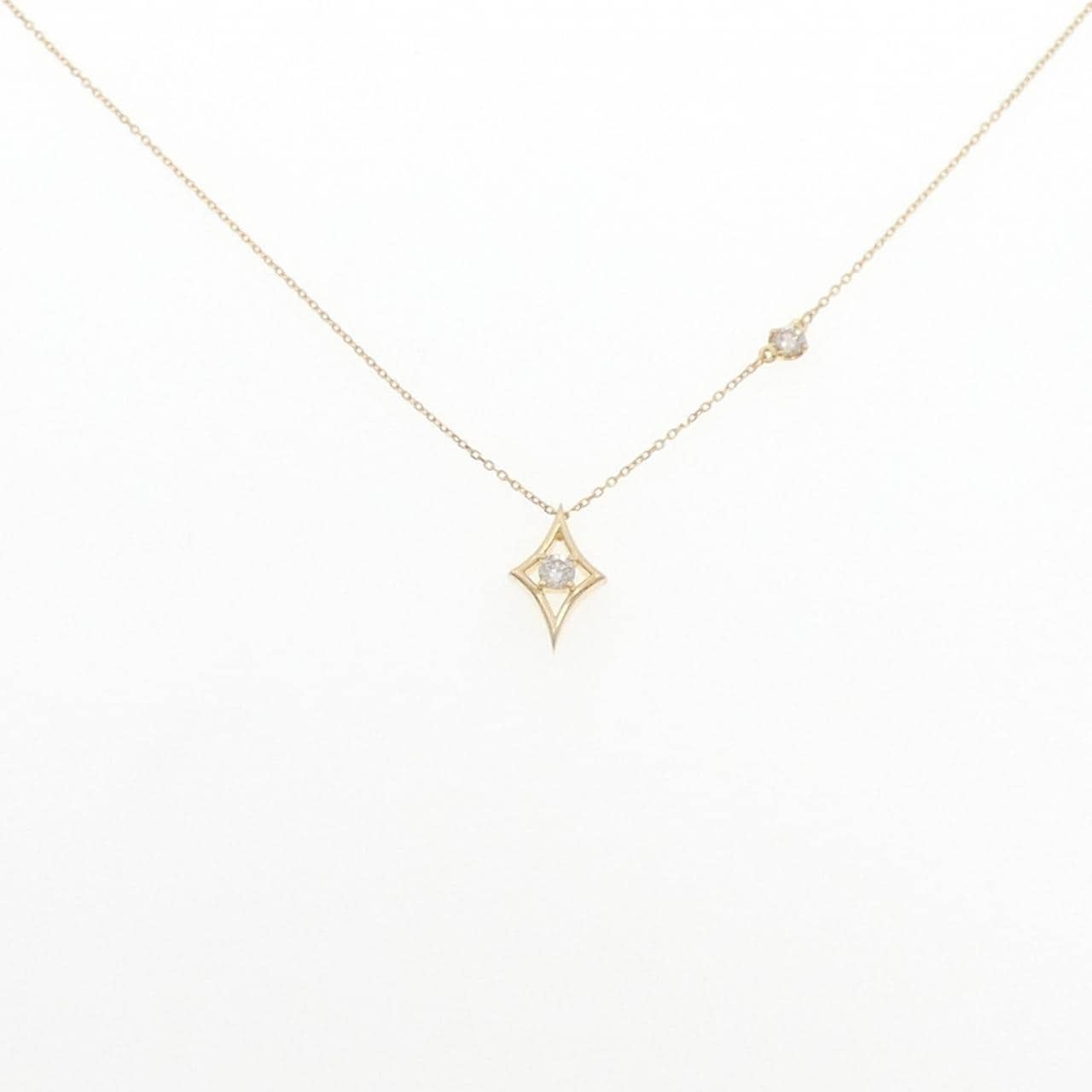 K18YG ダイヤモンド ネックレス 0.13CT