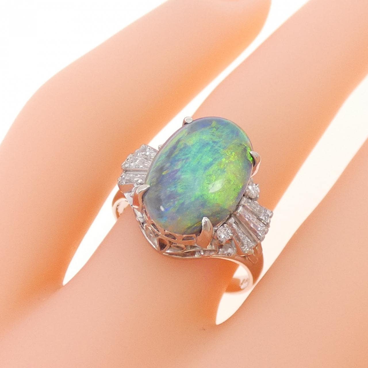 PT850 ブラックオパール リング 2.80CT