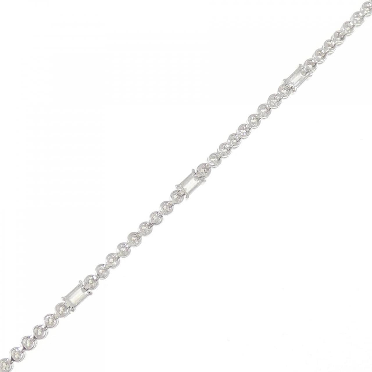 【新品】K18WG ダイヤモンド ブレスレット 1.00CT