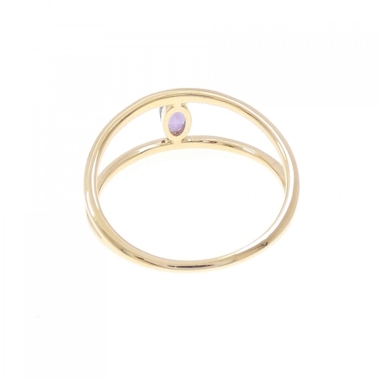 【新品】K18YG アメジスト リング