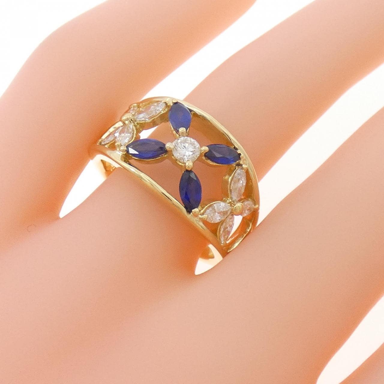 K18YG サファイヤ リング 0.70CT