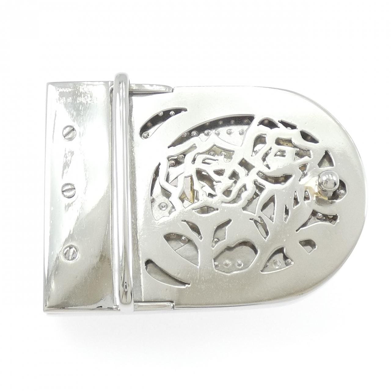 PT900/K18YG ダイヤモンド バックル 1.39CT