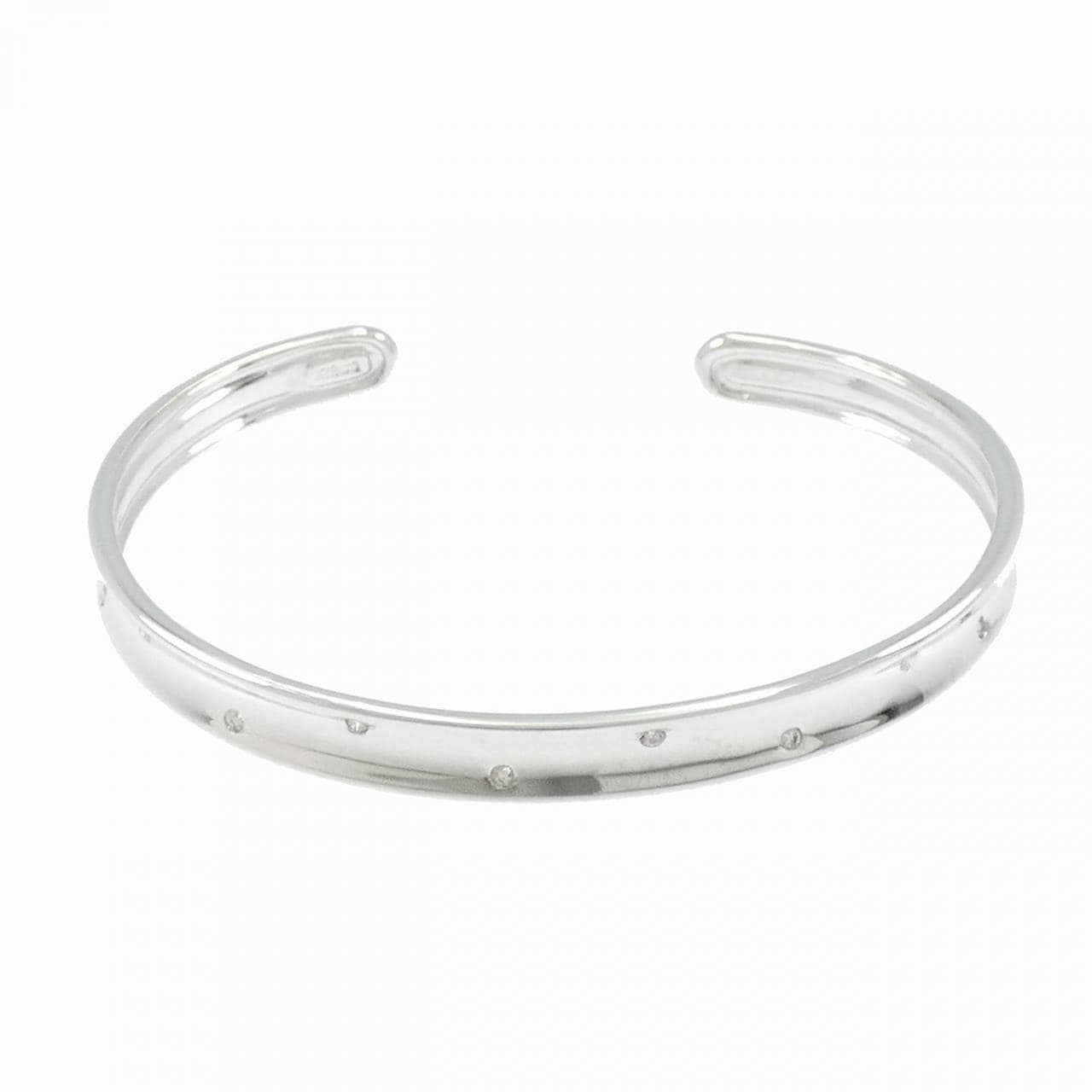 K18WG ダイヤモンド バングル 0.12CT