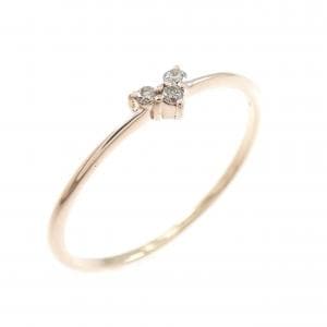 K10PG ハート ダイヤモンド リング