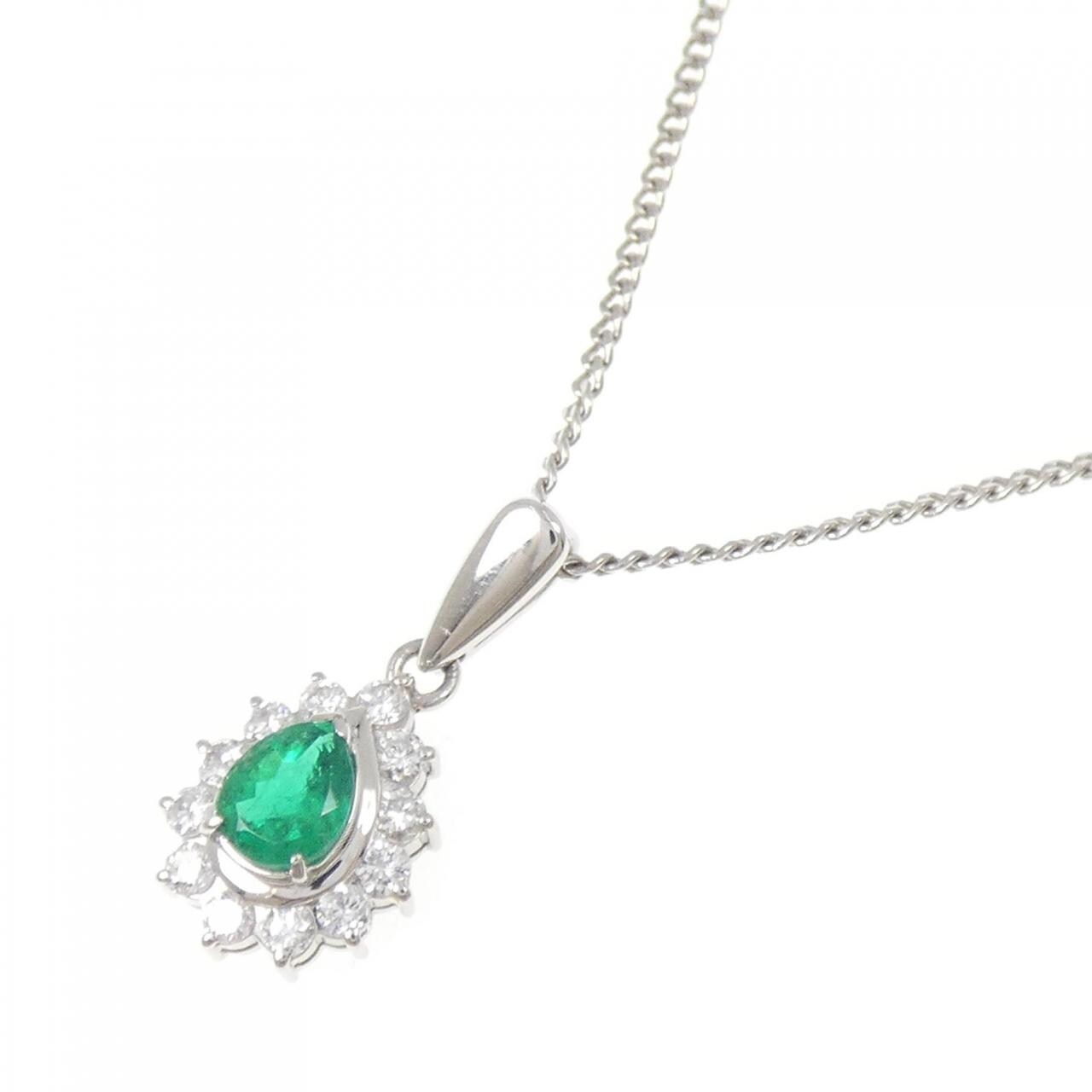 PT900/PT850 エメラルド ネックレス 0.31CT