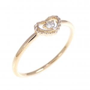 K18PG ハート ダイヤモンド リング 0.03CT