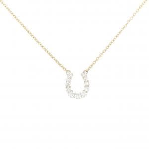 K18PG ホースシュー ダイヤモンド ネックレス 0.20CT