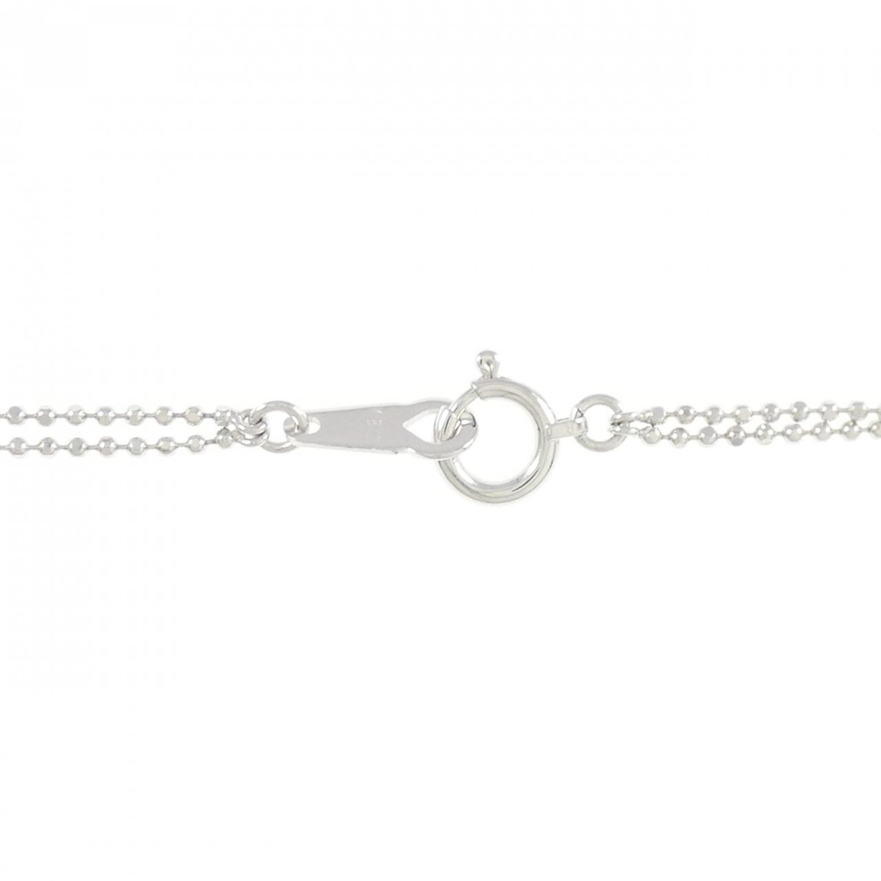 K18WG クロス ダイヤモンド ネックレス 0.08CT