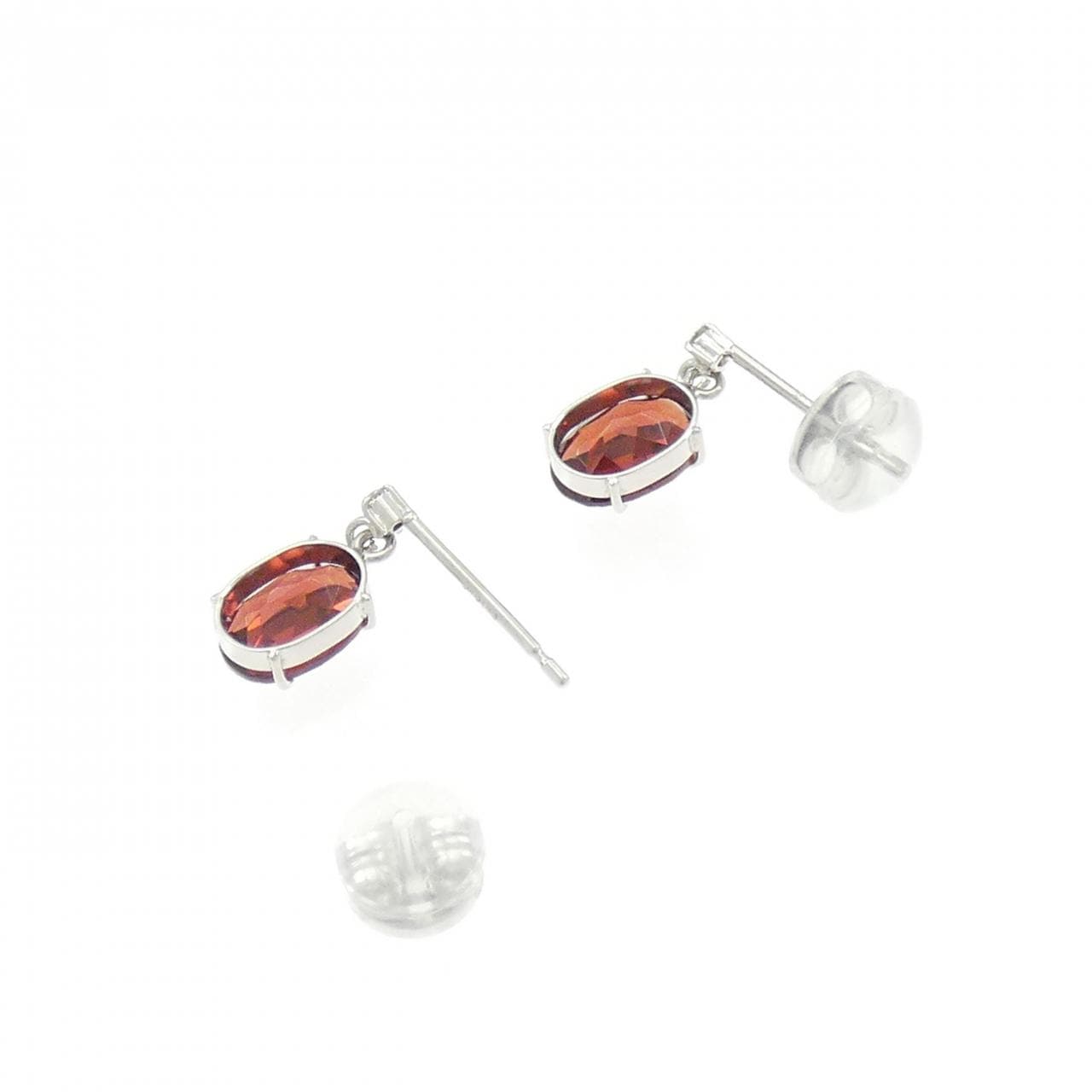 K14WG ガーネット ピアス